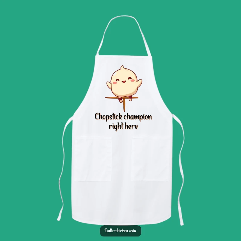 Funny Dumpling Apron - Hilarious Chinese Food Character Kitchen Wear