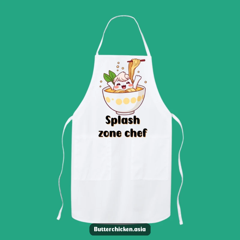 Funny Ramen Apron: Cook Up Smiles with this Splashing Character