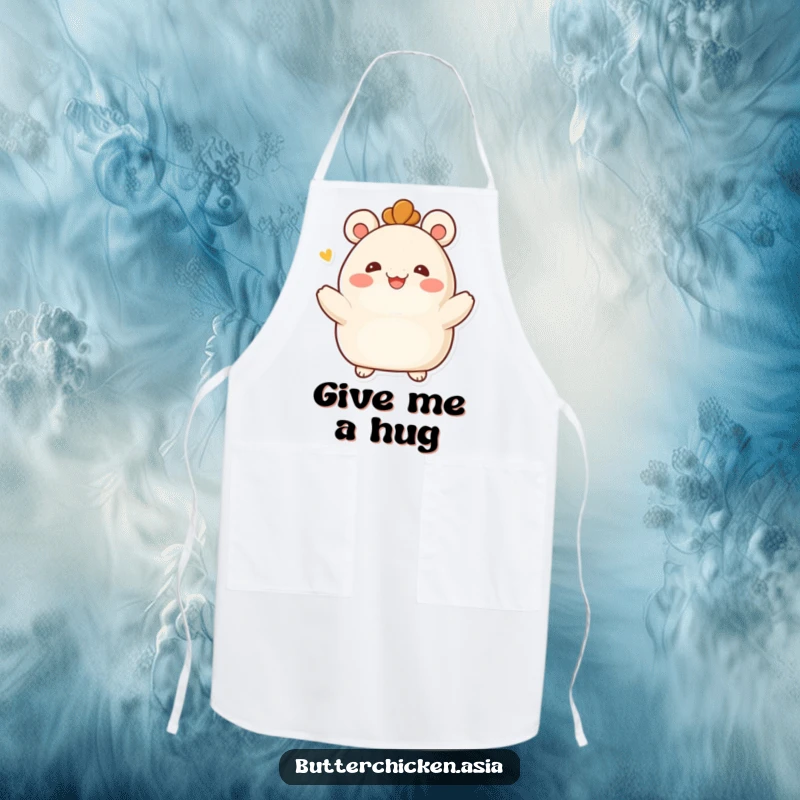 Funny Bao Bun Apron: a smiling bao bun offers a warm embrace while cooking. A delightful and funny gift for bakers.
