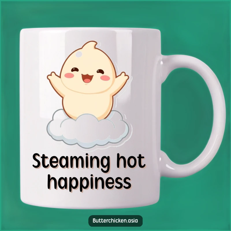 Funny Dumpling Mug: Playful Bouncing Character Art, Cloud Joy, Perfect Gift