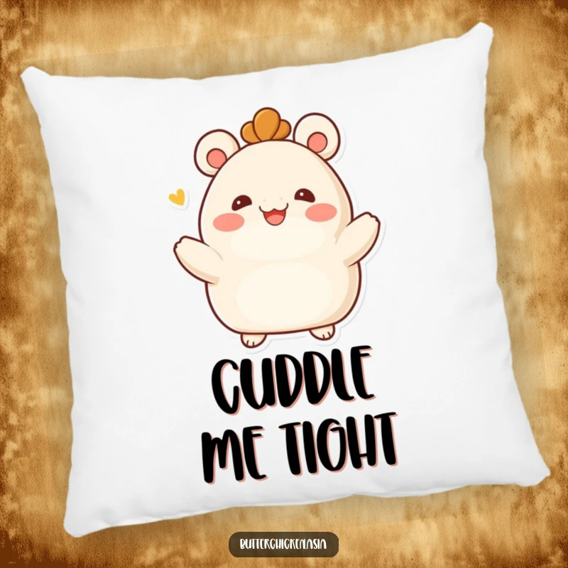 Funny Bao Bun Pillow: a smiling bao bun character offers a cozy embrace. Soft and snuggly for a funny gift.