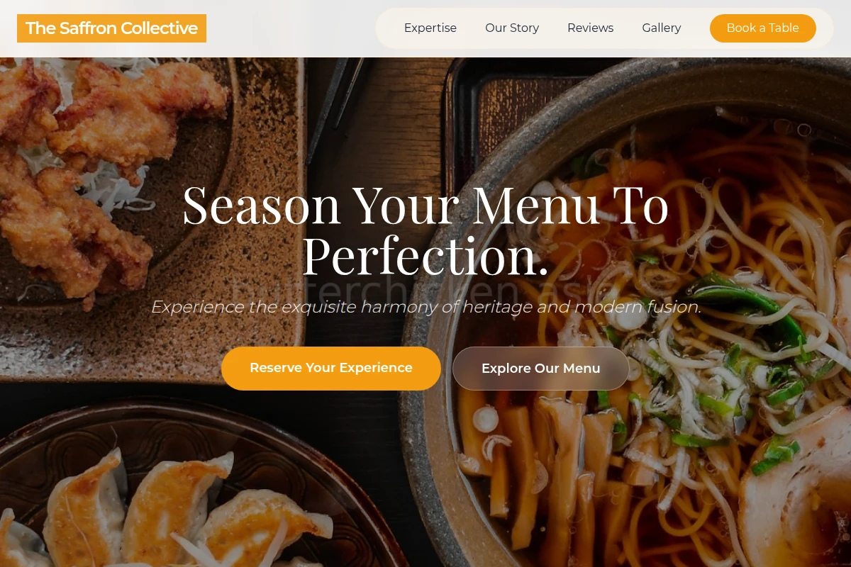 Gourmet Asian Fusion Food