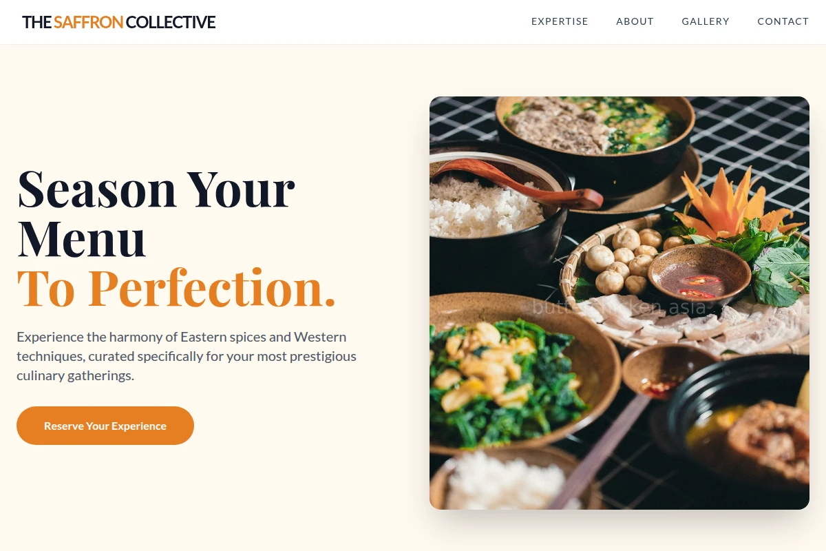 Serving Asian Fusion Food