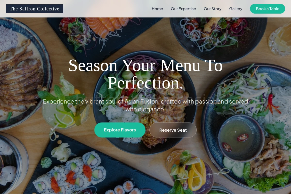 Plate Asian Fusion Food
