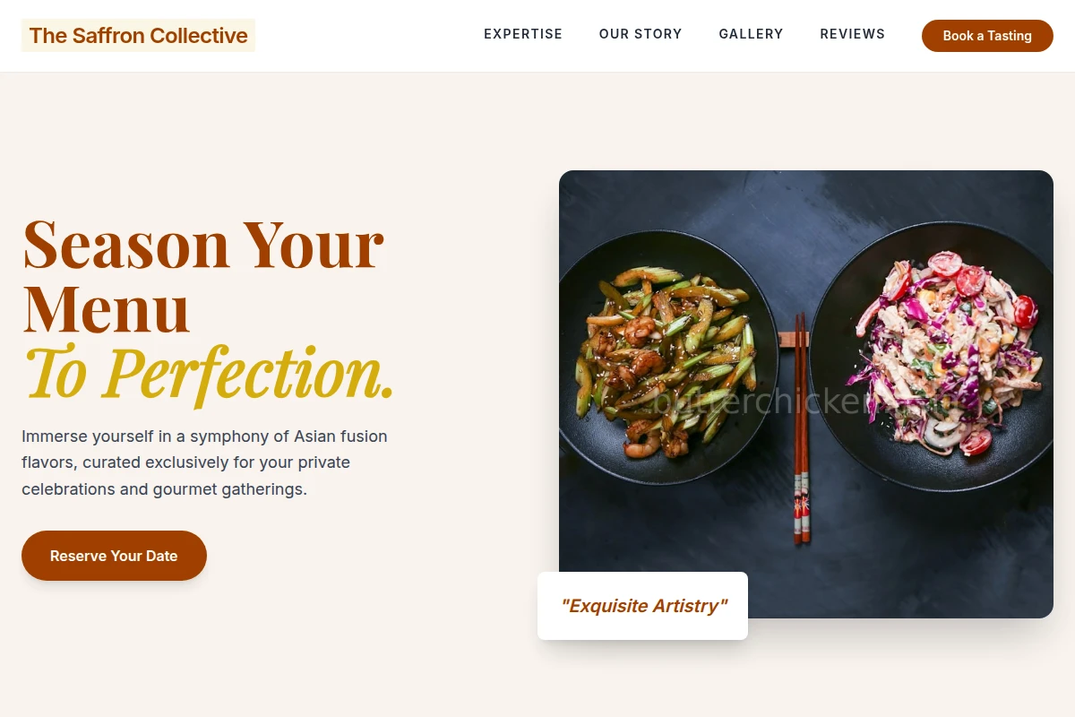 Chef Asian Fusion Food