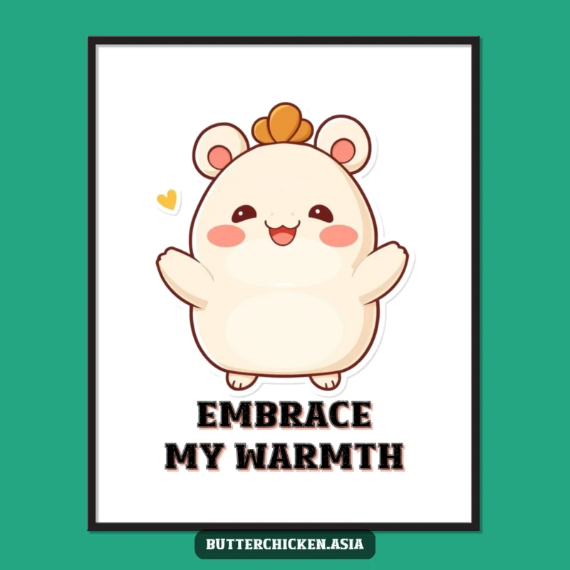 Funny Bao Bun Digital Art: Instant Hugs from a Smiling Character