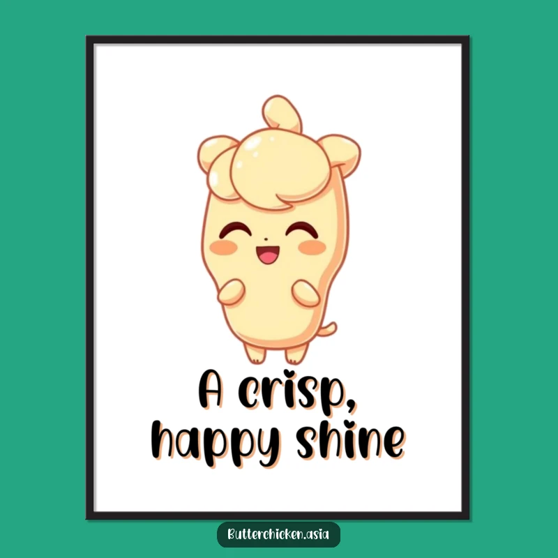 Funny Delighted Tempura Digital Art: Instant Shine for Walls, A Crisp Funny Gift!