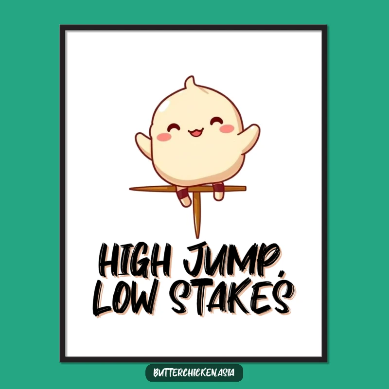 Funny Dumpling Digital Art - Instant Download Humorous Chinese Food Character