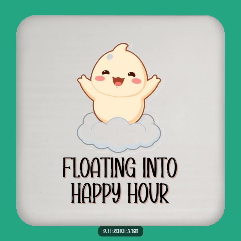 Funny Dumpling Coasters: Playful Character Decor, Cloud Design Set