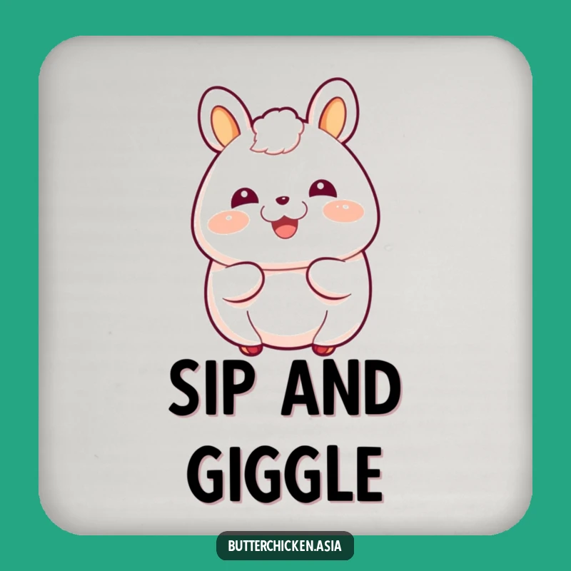 Funny Giggling Bao Bun Coaster: Protect Surfaces with a Blush, A Sweet Funny Gift!