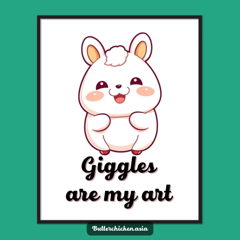 Funny Giggling Bao Bun Poster: Laughter for Your Walls, A Cheerful Funny Gift!