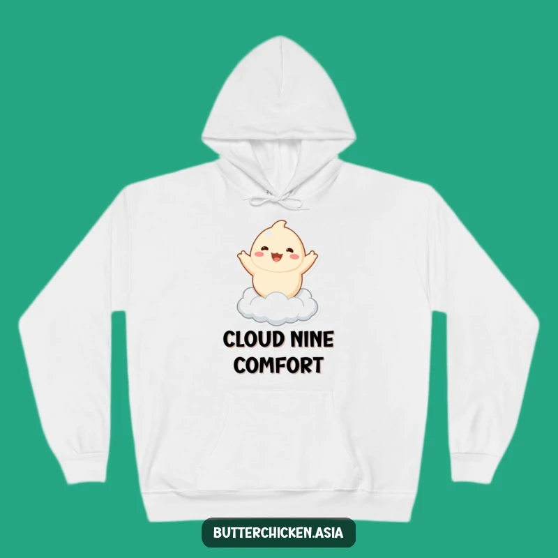 Funny Dumpling Hoodie: Cozy Playful Character Sweatshirt, Cloud Design