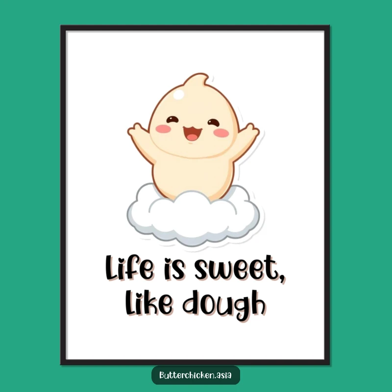 Free Printable Dumpling Wall Art: Funny Character Downloadable Decor