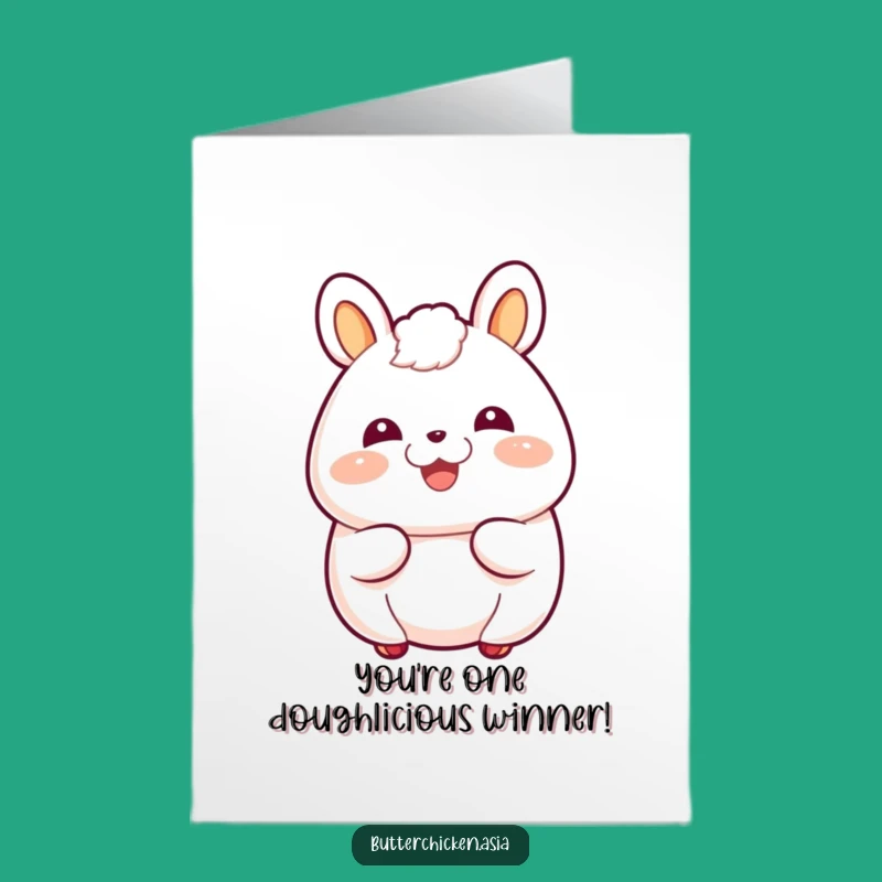 Free Printable Congrats Card: Giggling Bao Bun Blush Funny Downloadable Gift