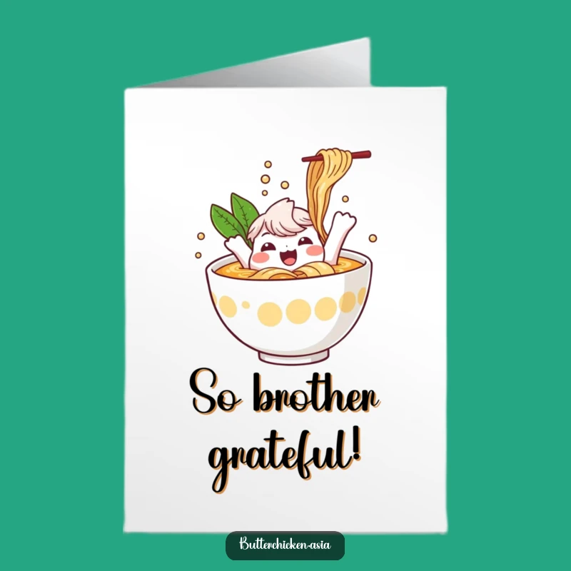 Free Printable Ramen Thank You Card: Funny Splash Gift