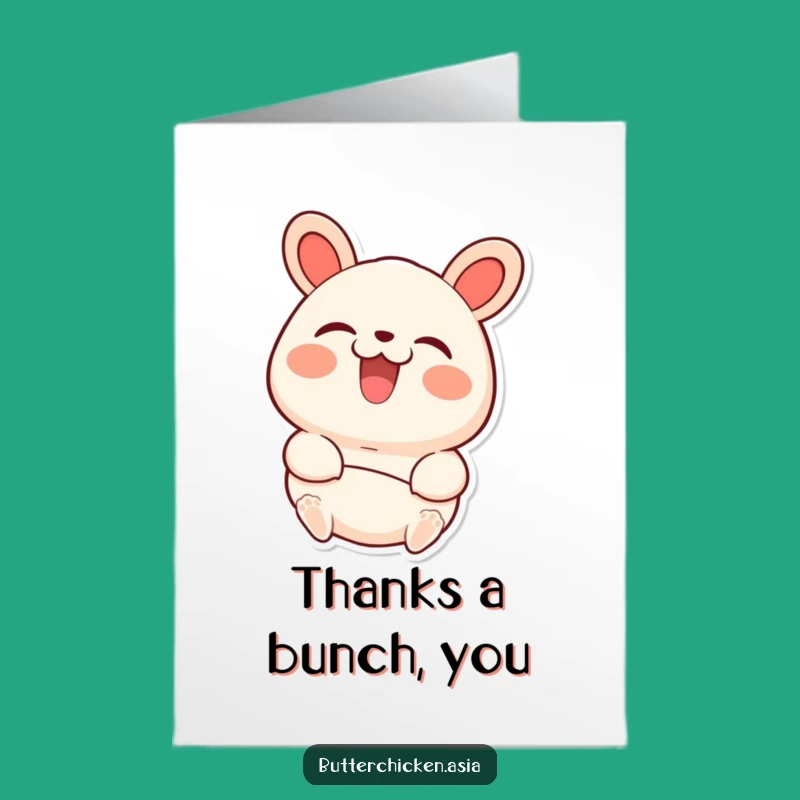 Free Printable Thank You Card: Grateful Bao Bun, Downloadable Appreciation Gift