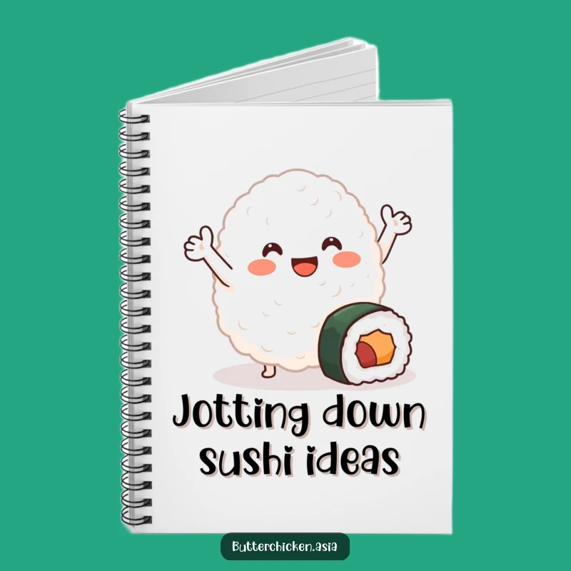 Funny Rice Blob Notebook: Cute Sushi Character Journal for Humorous Notes