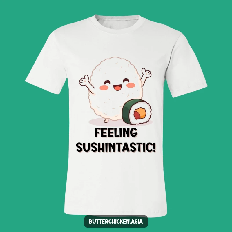 Funny Rice Blob T-Shirt: Cute Sushi Character Tee for Humorous Foodies