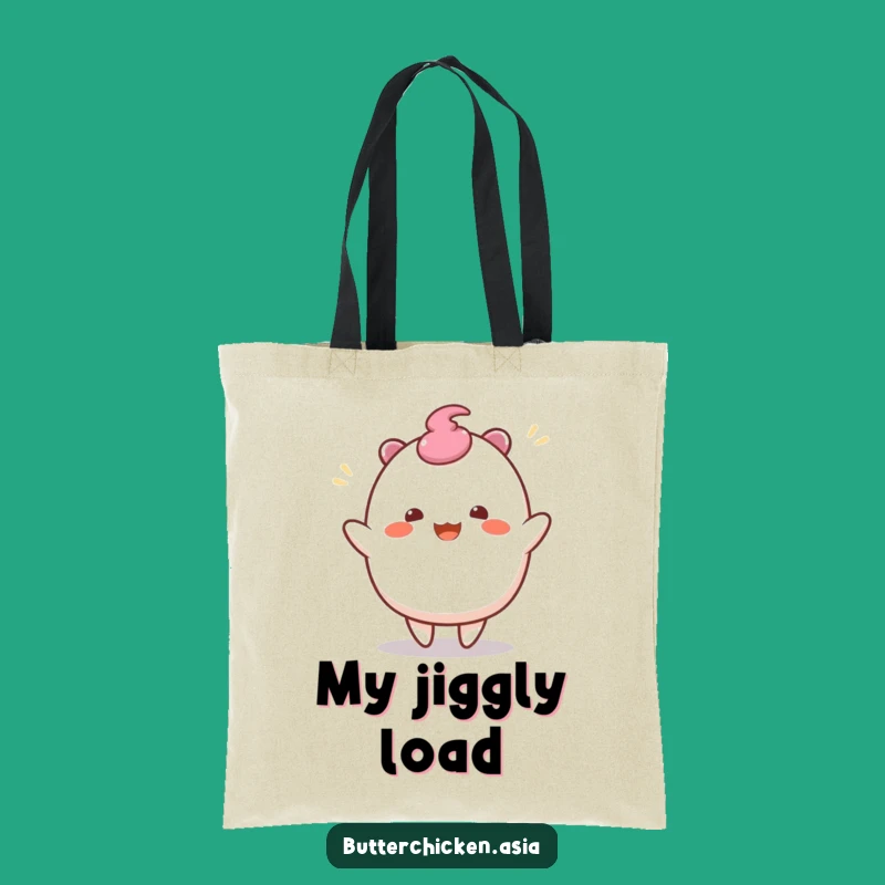 Funny Mochi Tote Bag: Carry Sweetness with this Wobbly Character